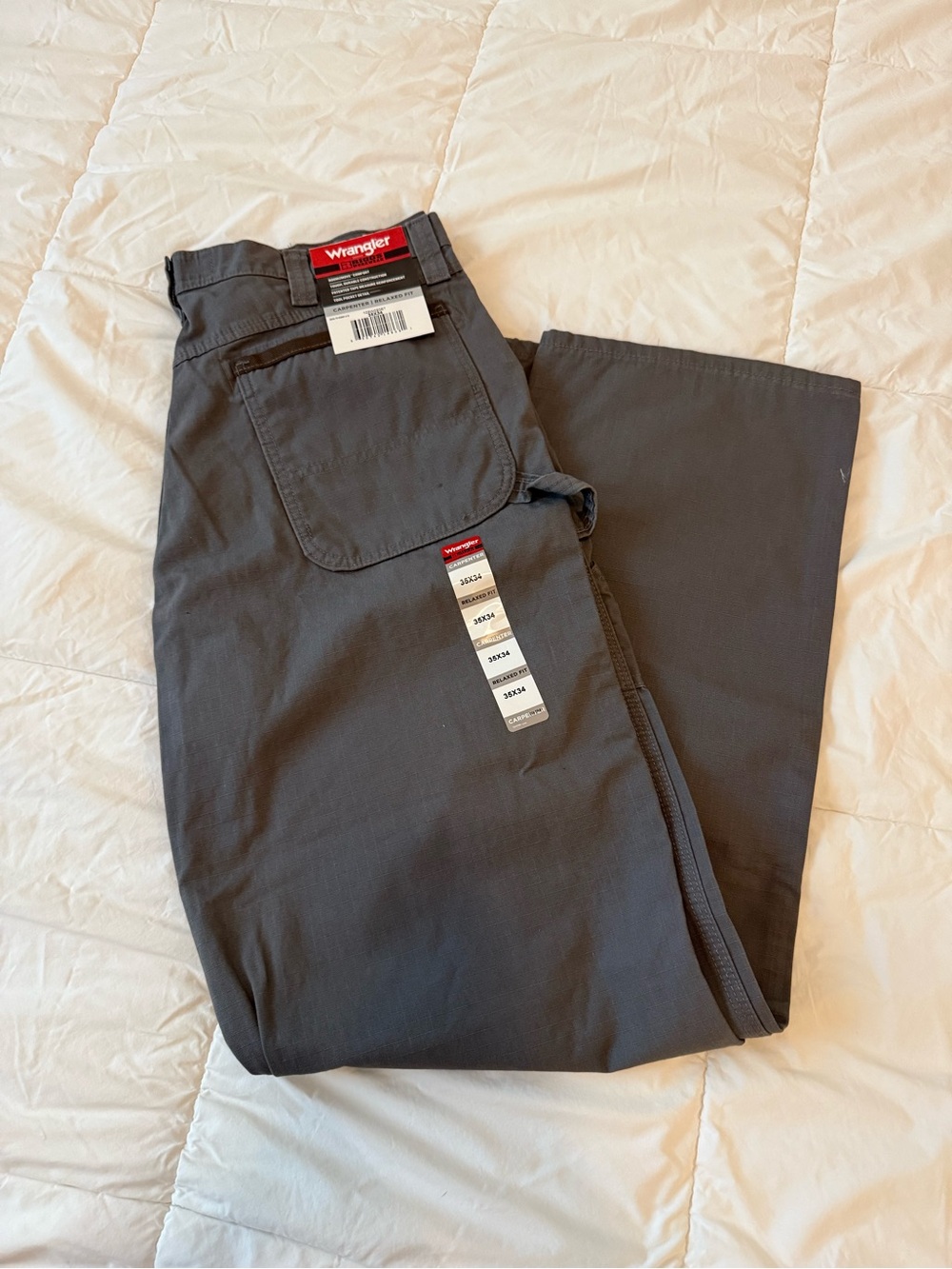 Wrangler Riggs Workwear Men’s Carpenter Cargo Pants - Gray